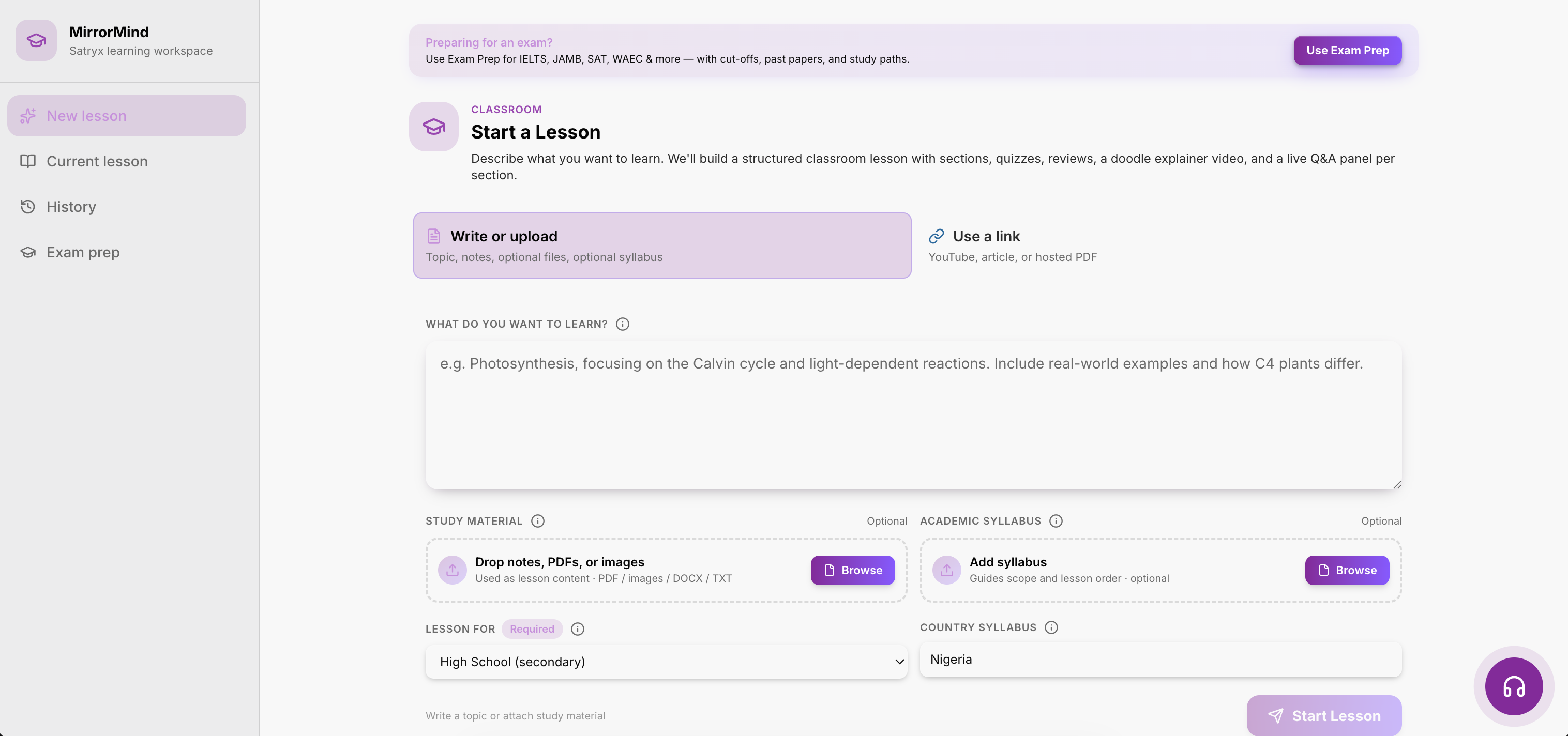 Lesson builder
